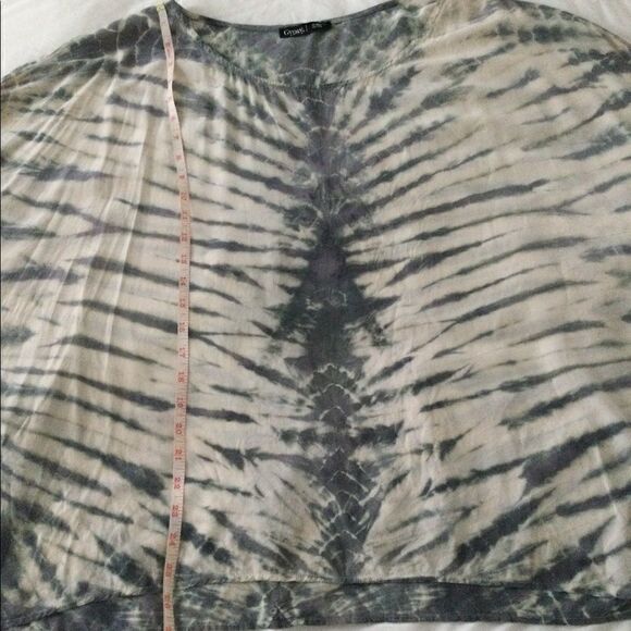 Gypsy L SILK tie dye top Gray - Picture 3 of 9